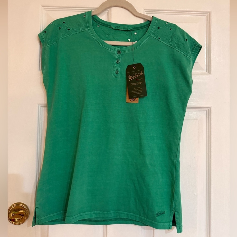 Woolrich Green Short Sleeve Women's Top